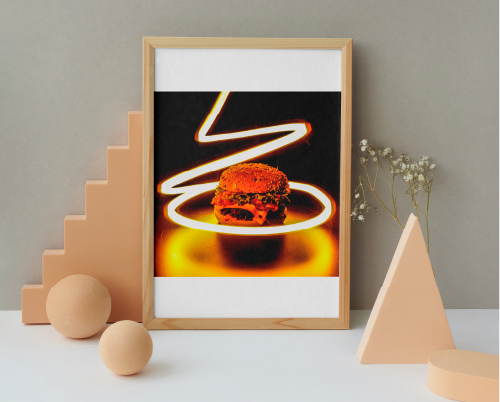 Conceptrice multimédia Rouen - Photo light painting burger